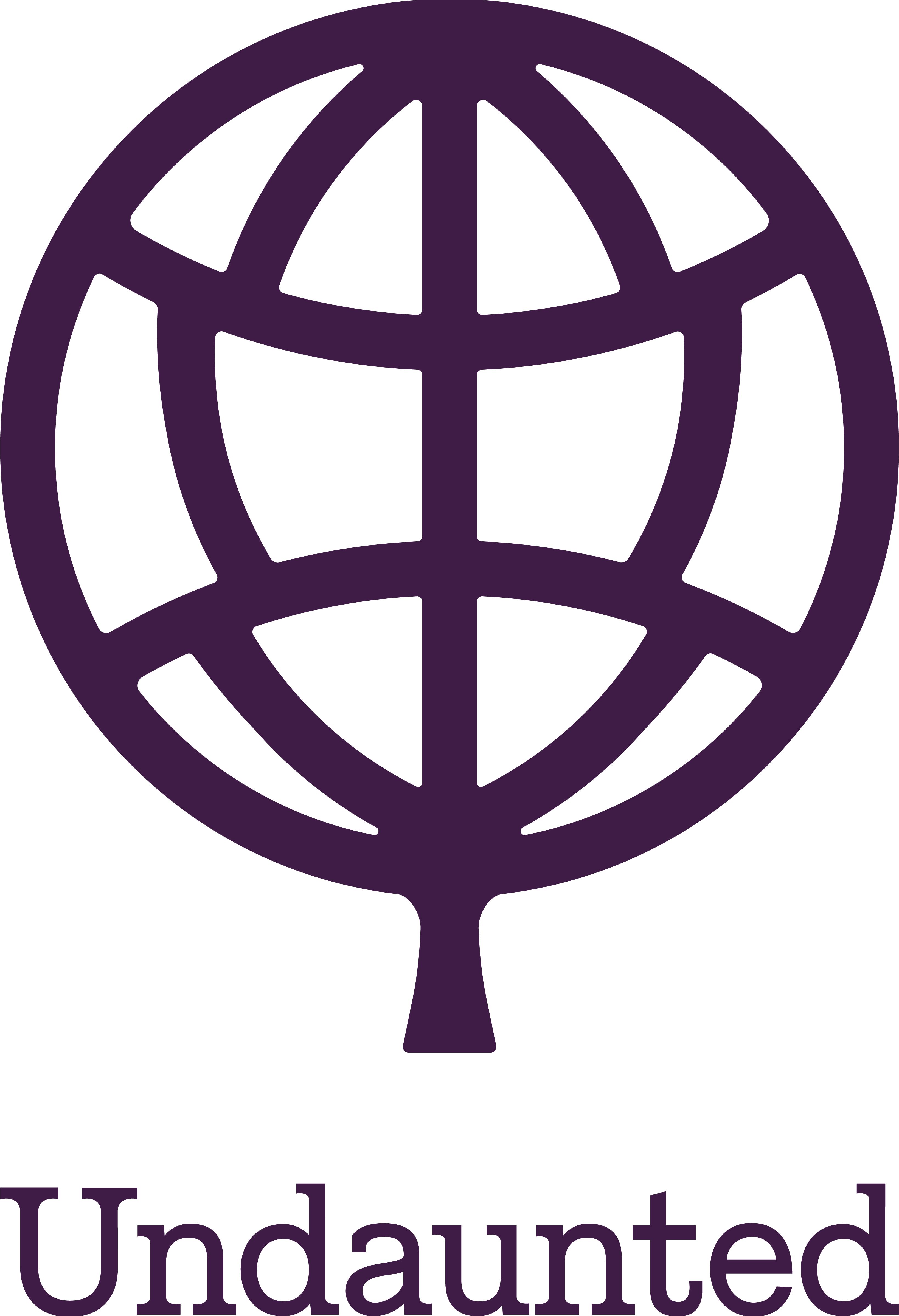 Undaunted symbol and logo in purple