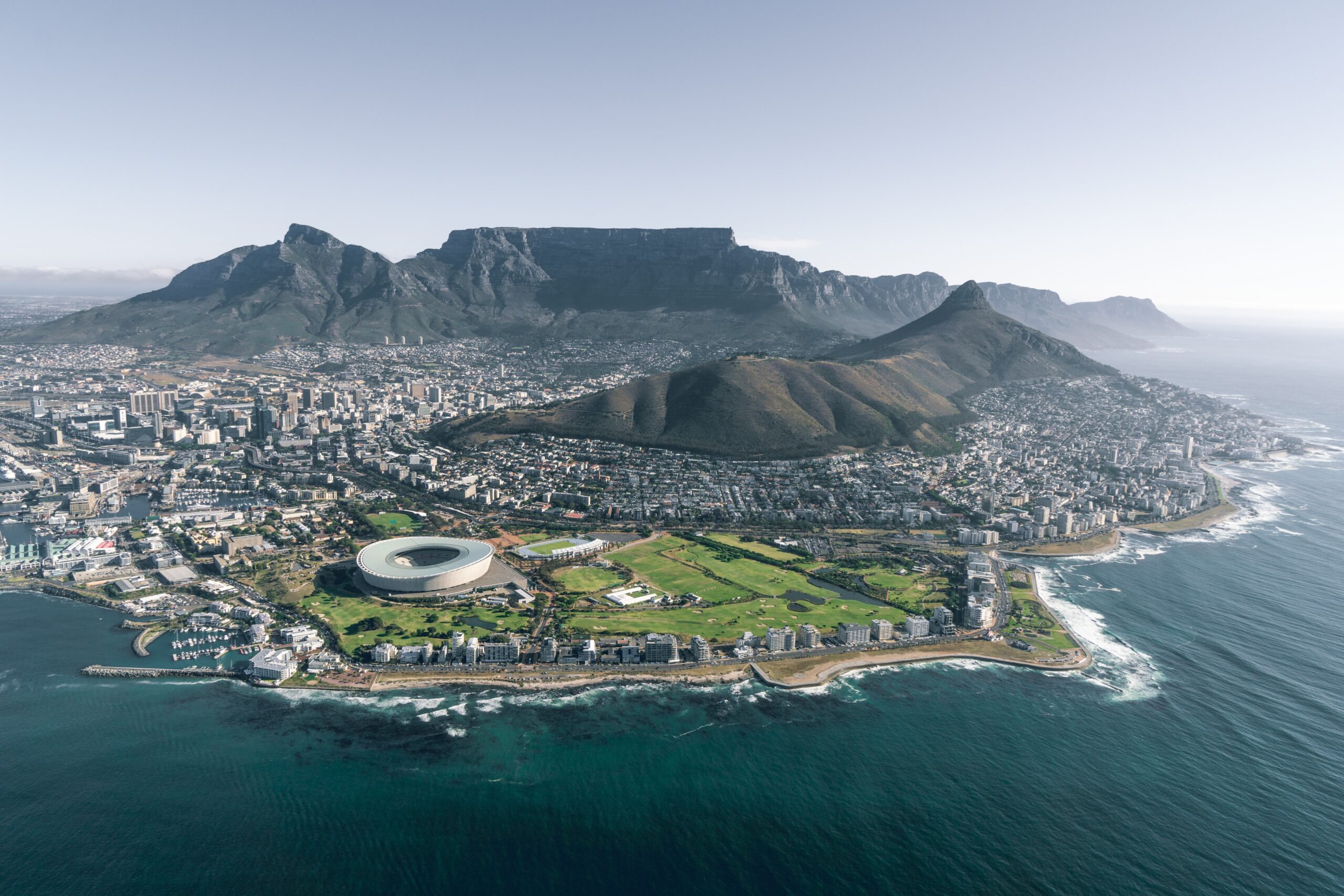 Birds-eye-view of Cape Town