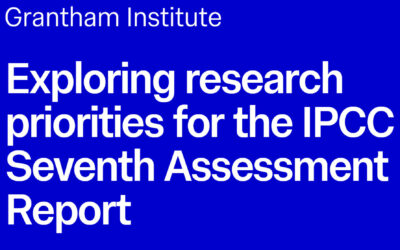 Exploring Research Priorities for the IPCC Seventh Assessment Report (invite only)