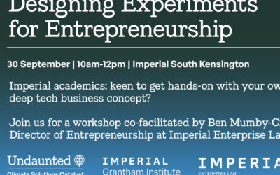 Designing Experiments for Entrepreneurship