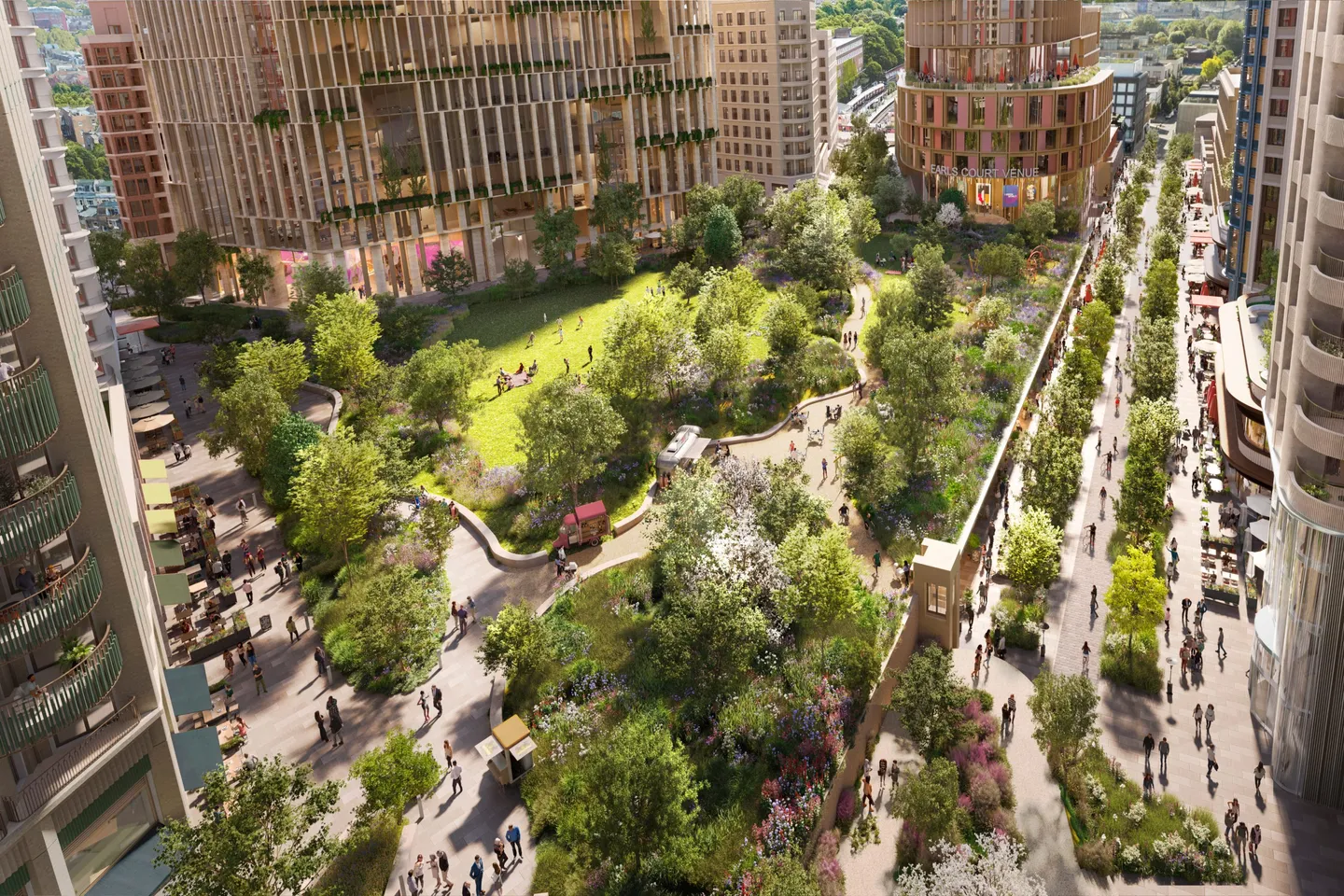 CGI of the Earls Court redevelopment